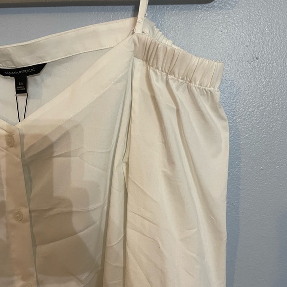 NWT Banana Republic Off Shoulder Button Down Size 14 - Picture 4 of 12